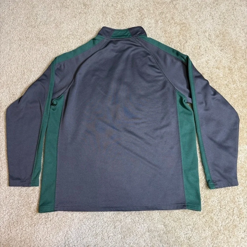 Michigan State Spartans‎ Pullover Mens L Gray Green Quarter Zip Colosseum